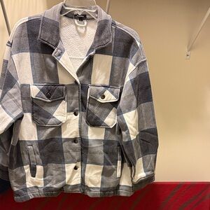 Rising International Blue and White Checkered Jacket